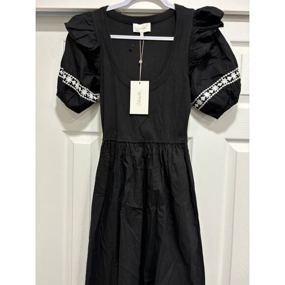 Cleobella Selma Midi Dress Puff Sleeve Women's size XS boho Festival Peasant New - Picture 2 of 4